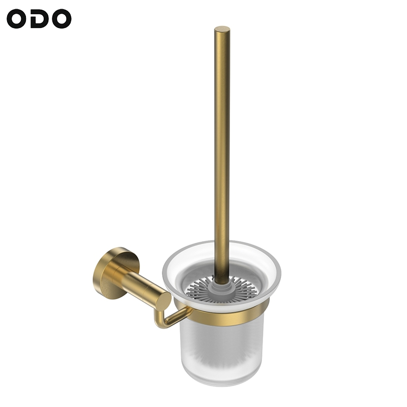 Современный ёршик для унитаза PVD Gold со стальным держателем