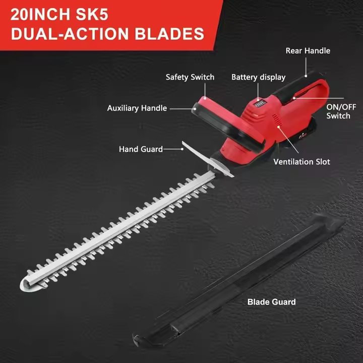 Wholesale 21V Lithium Battery Powered Portable Cordless Hedge Trimmer