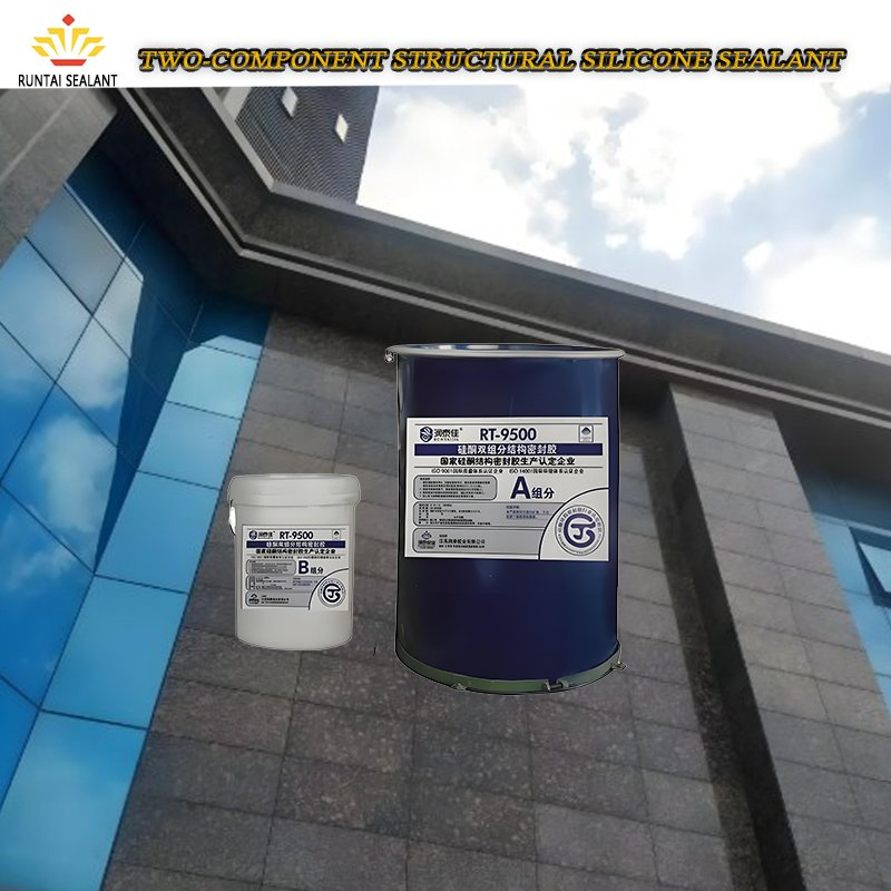 Two-Part Component Black Weatherproof Silicone Sealant for Building Materials Construction Adhesive