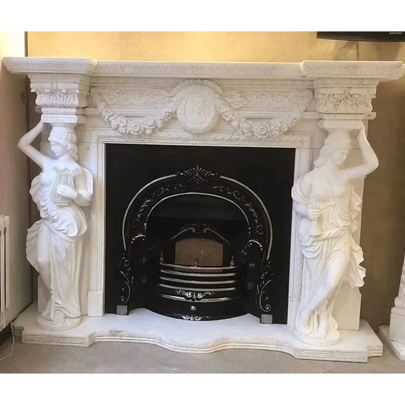 Мраморный каминный портал французского стиля