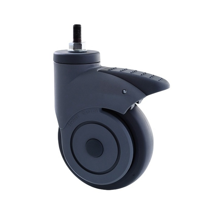 Medical Swivel Single Wheel Caster for Multi-Function Clinic Workstation Trolley and Anesthesia Cart