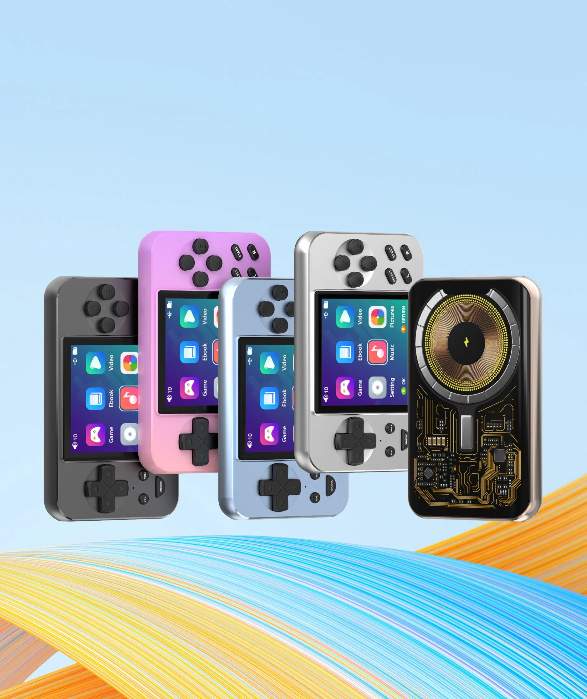 Handheld Game Console New Arrrival 6000 Games Console Wireless Charger Power Bank Movie Player MP4 Ebook All in One