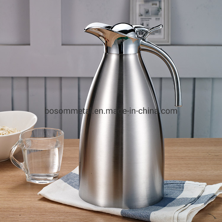 China Kitchenware Hotel Serving Stainless Steel Coffee Pot Coffee Silver Color Jug