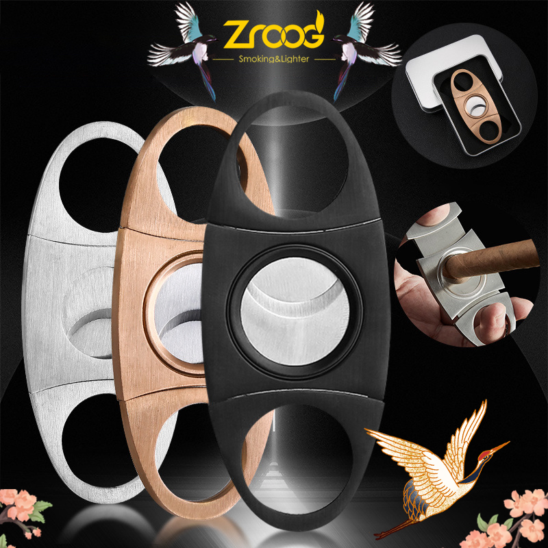 Cigar Holder V Cut Cutter Double Cut Blades Cigar Clipper