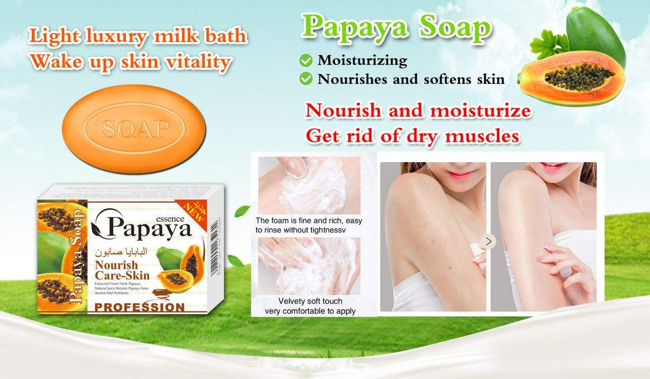 Roushun Organic Papaya Soap for Antiseptic and Whitening