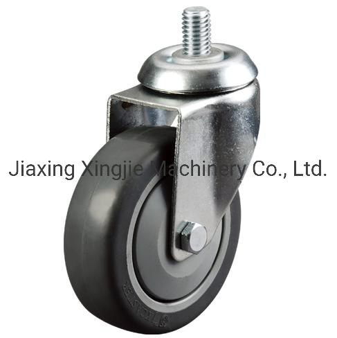 150mm Industry Bolt Hole Brake Caster PU Wheel