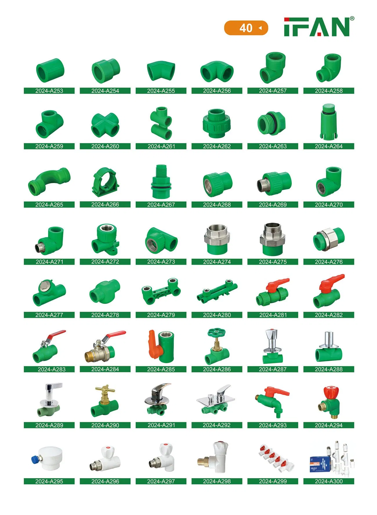 Ifan Wholesale Green PPR Fittings with Free Sample