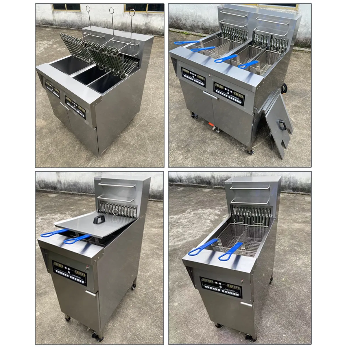 China Supplier's Heavy-Duty Electric Double Deep Fryer New Condition Commercial Fryer