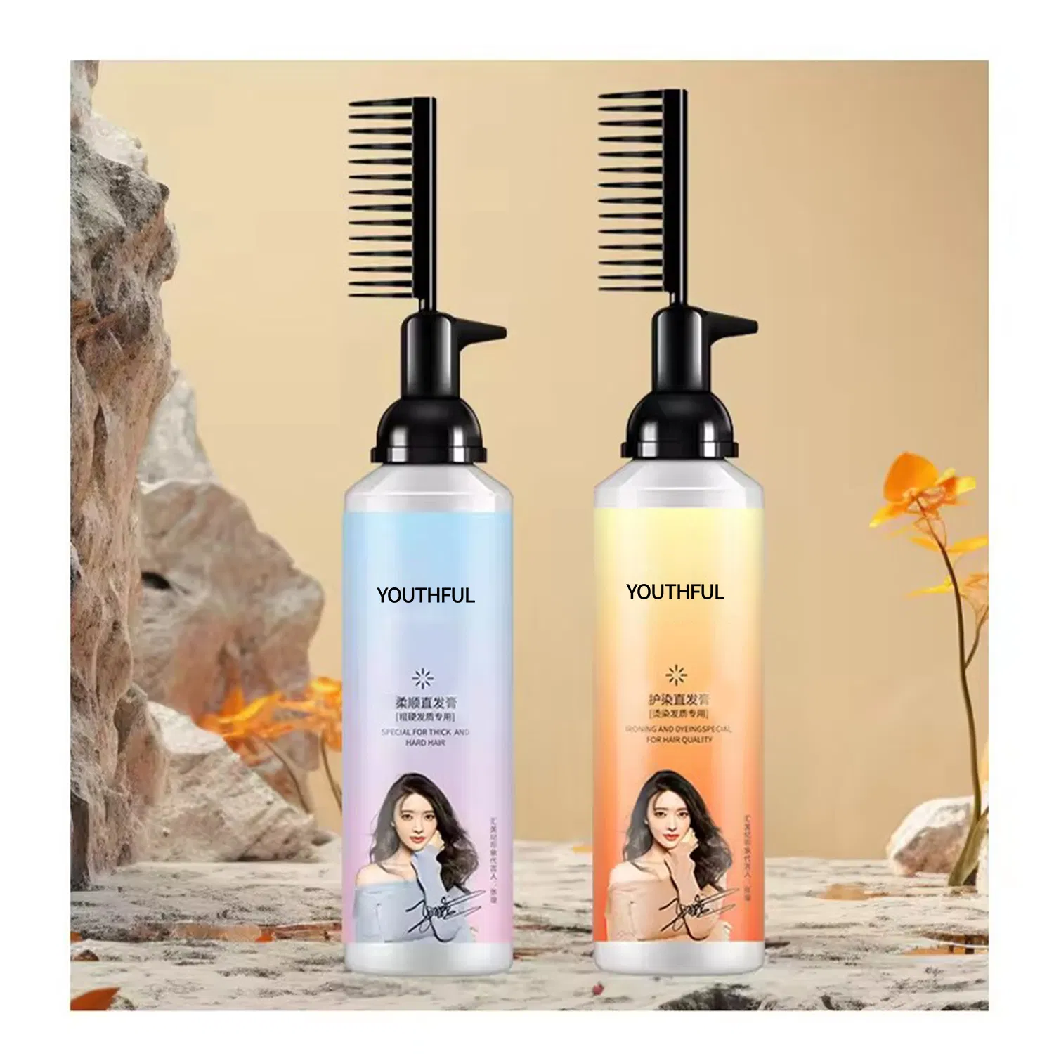 Natural Herbal Soft Long Hair Ammonia Free Hair Straight Cream