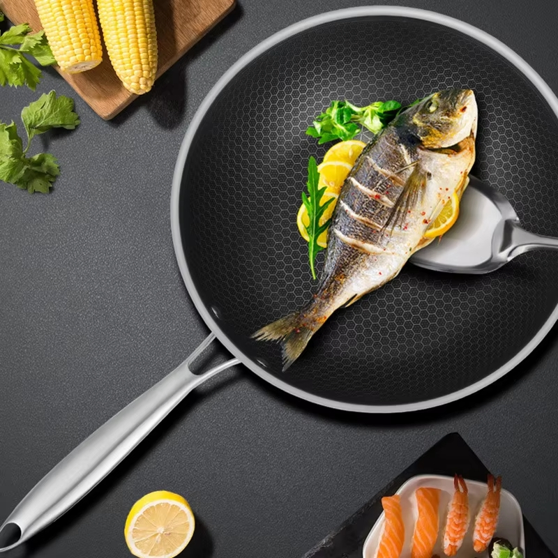 Сковорода вок 30 см антипригарная без покрытия