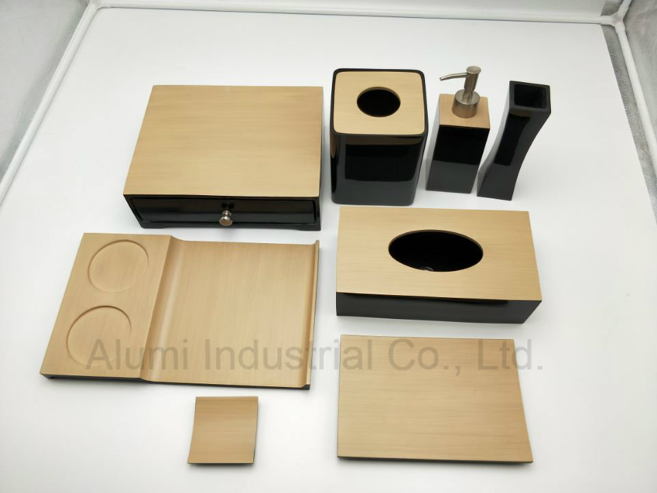 Resin Bathroom Rectangle Amenities Tray Holder for 5 Star Hotel