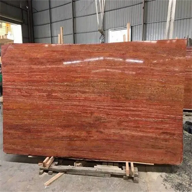 Factory Price Red Travertine Slab Marble for Countertop and Table