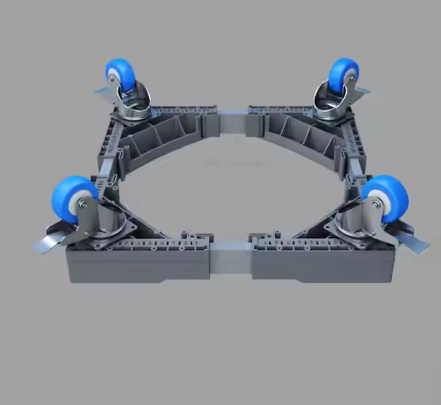 Custom Universal Trolley Multifunctional Movable Steel Base Pedestal Refrigerator Washing Machine Mobile Wheels Adjustable Stand