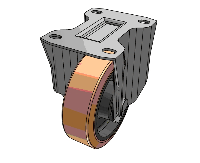 Yikong Tr 160mm Polyurethane Caster Wheel for Industry Trolley Agv AMR Durable Diameter Caster Wheels