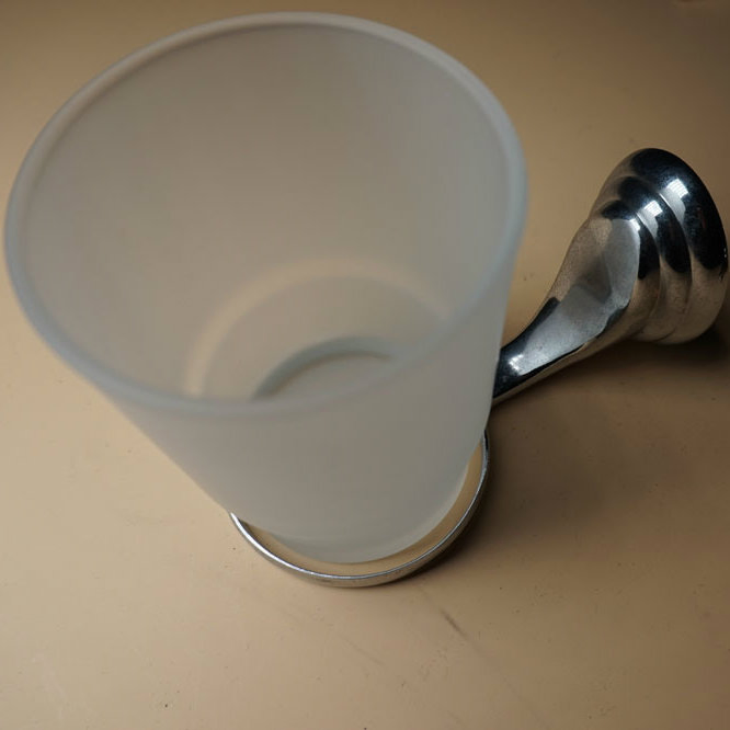 Настенный держатель для стакана хром, цинковый сплав