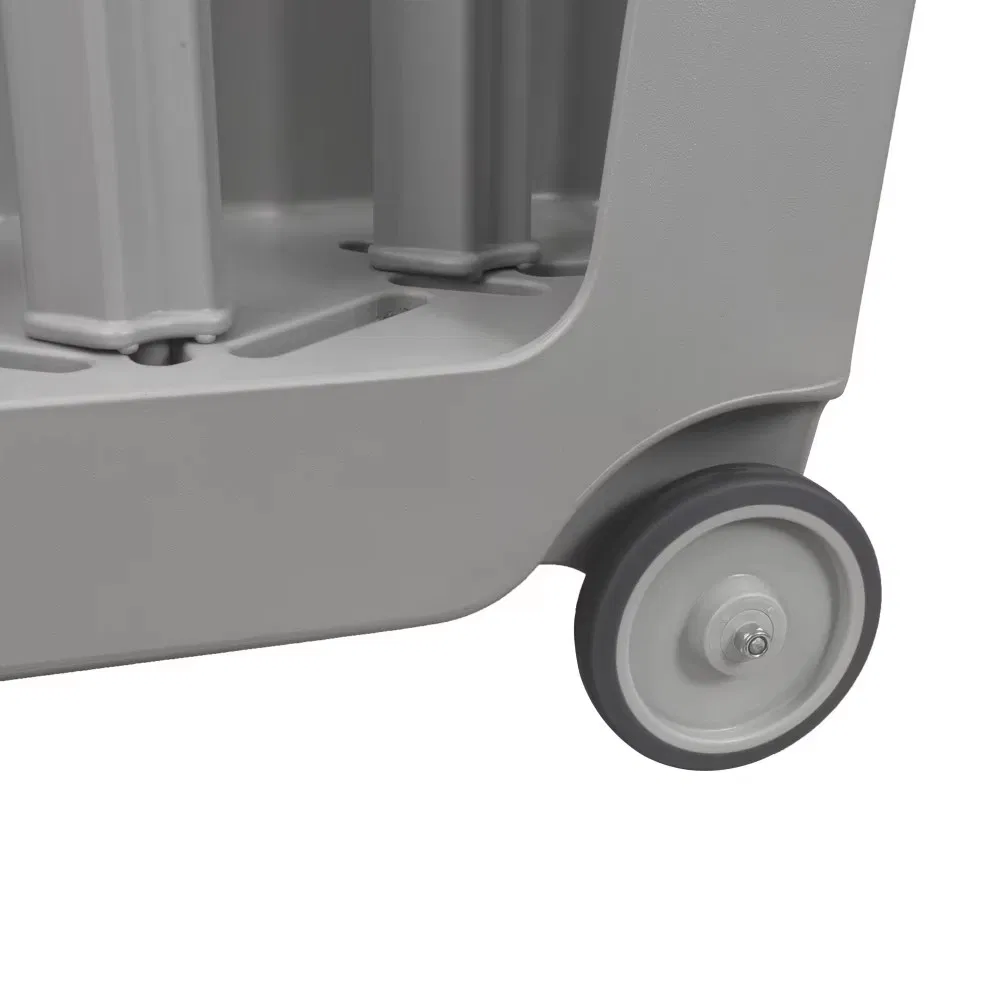 Adjustable Plastic PP Trolley Cart Modern Style Restaurant Buffet Plates Storage Rack Trolley for Hotel Kitchen Use