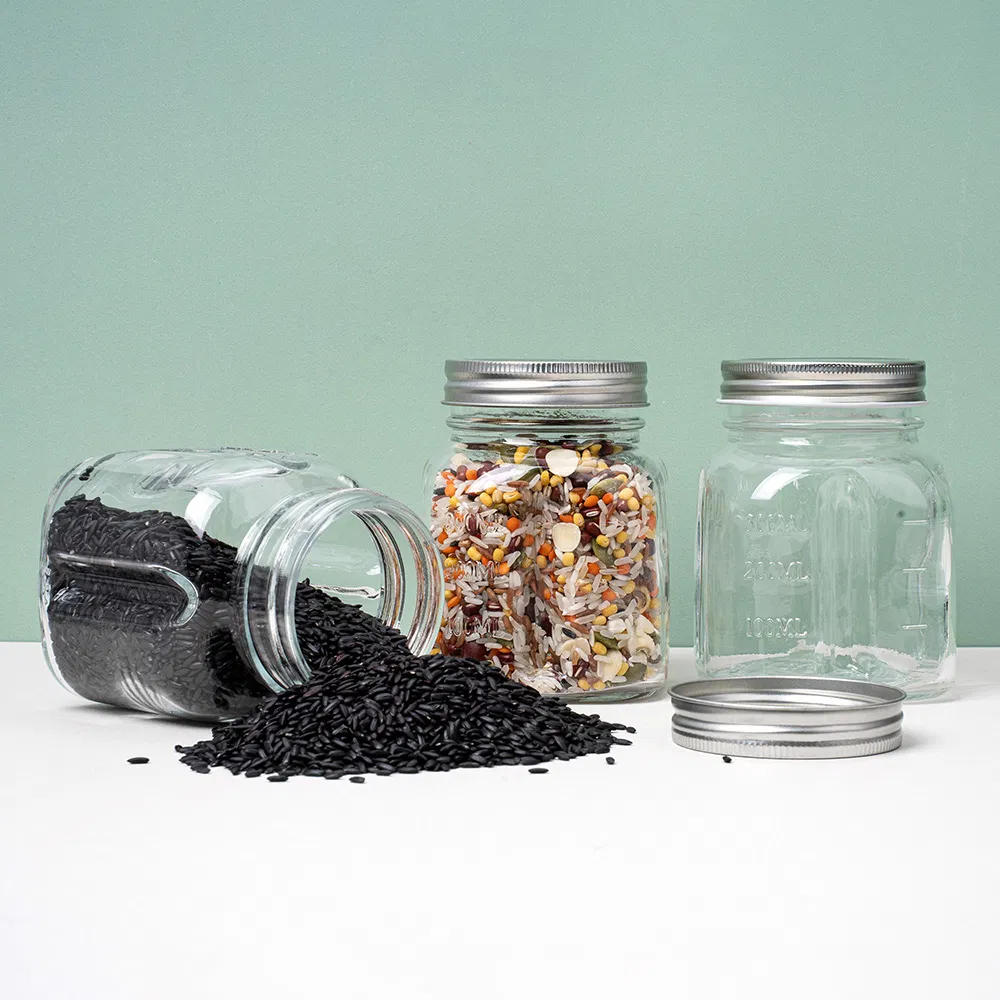 Стеклянные банки для сыпучих продуктов с герметичной крышкой, 350мл
