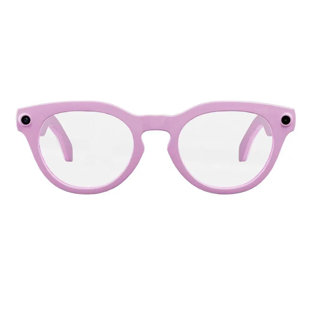 New Trend V03-T6 Pink Smart Glasses with 8MP Camera HD Camera Voice Calling Ai Assistance Sport Sunglasses