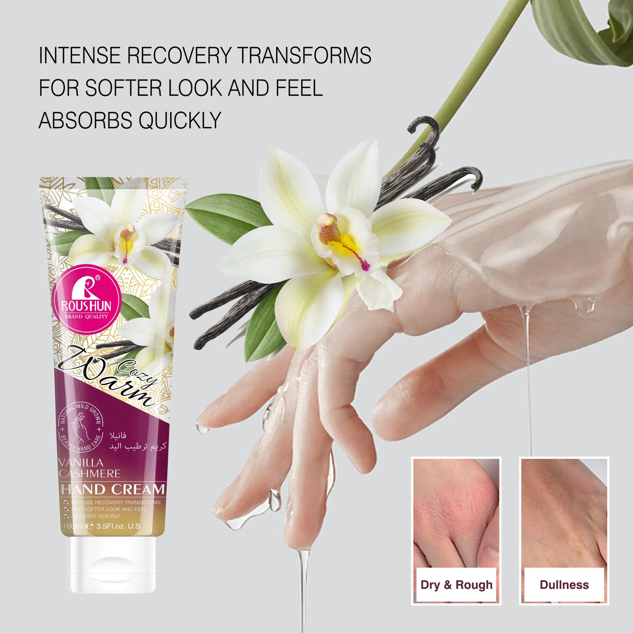 Roushun Whitening Smoothing Hydration Moisturizer Vanilla Cashmere Skin Care Hand Cream