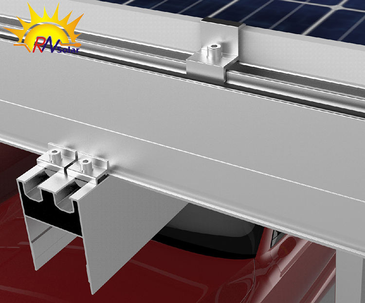 Easy Installation Aluminium Solar Carport of Light Weight Customized