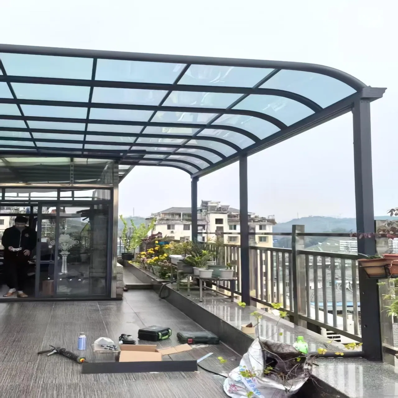 14. Wholesale Caravan Carport Glass Door Window Awning Outdoor Aluminium Roof Canopy Canopy Multiple Color for Window Sunshade