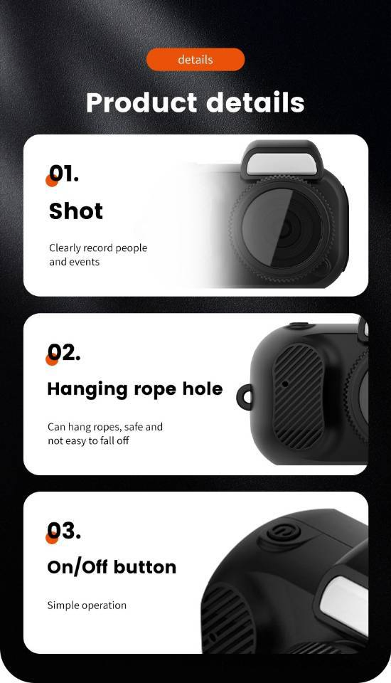 Mini Keychain Camera 1080P HD Video Tiny Retro Digital Camera Portable Small Camera for Travel Study Recording