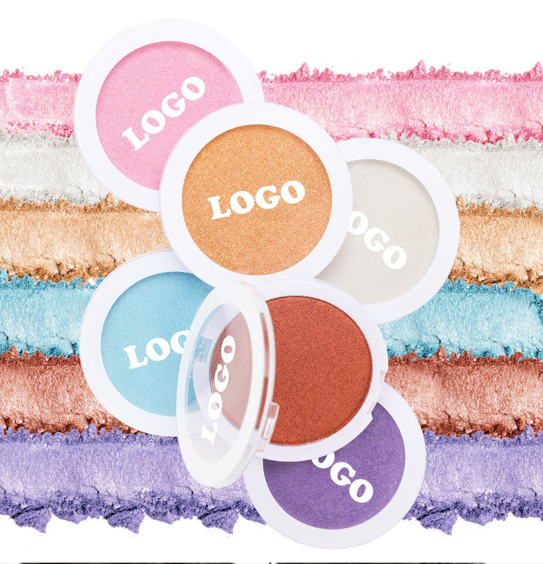 Custom Makeup Long Lasting Vegan Shimmer Waterproof Powder Highlighter Palette