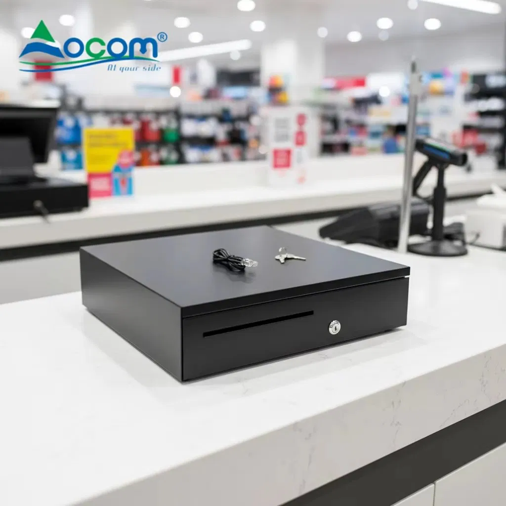 Ecd-420X, Ocom Durable Secc/SPCC Metal Cash Drawer, 5 Bill 8 Coin