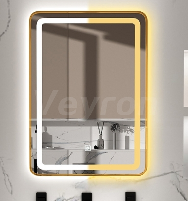 Chinese 20 Years Experiences Rectangle Touch Light Anti Fog Bathroom Illuminated Mirror with Lights