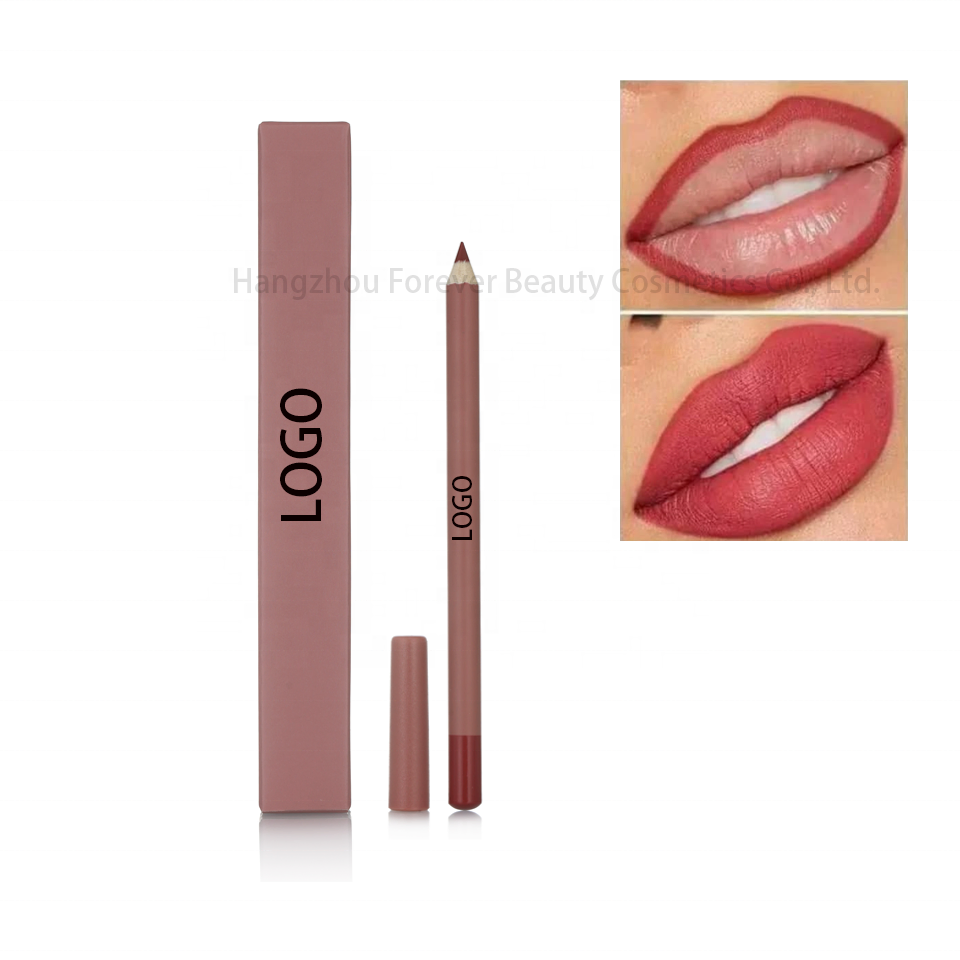 Highly Pigmented Waterproof Creamy Matte Nude Lip Pencil Private Label Lip Liner