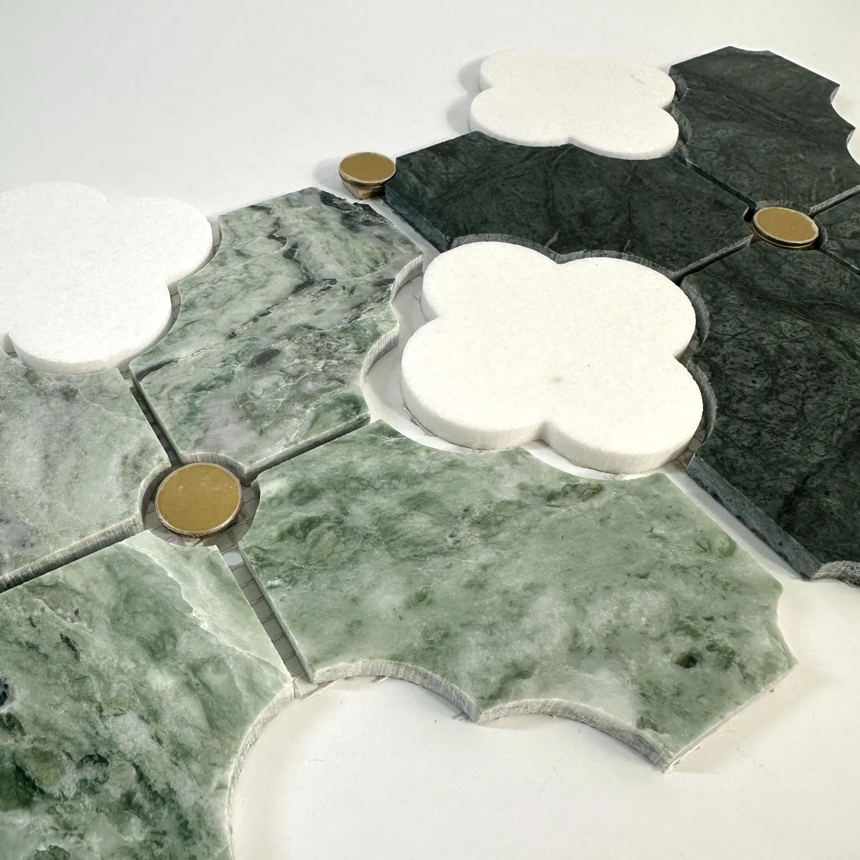 Мозаика из натурального камня «Цветочная смесь» 200x200 мм