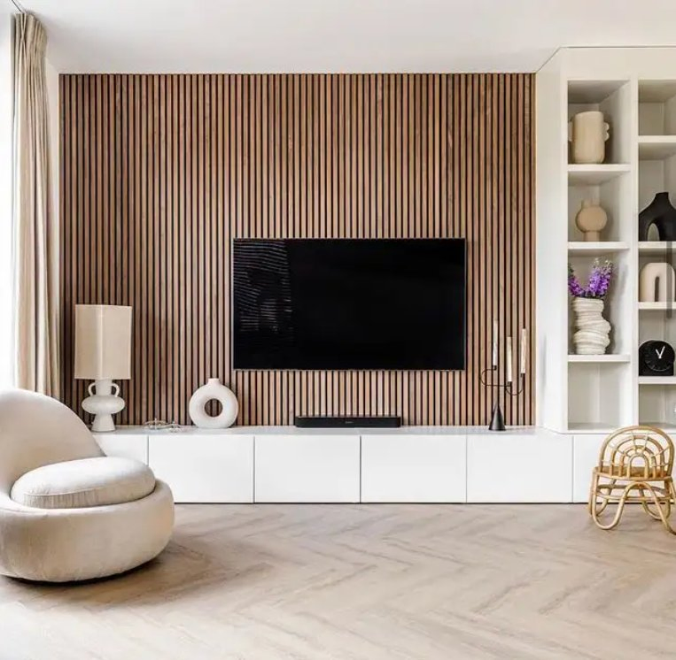 TV Background Wall Soundproofing Panel Flame Retardant Concave Wall Panel