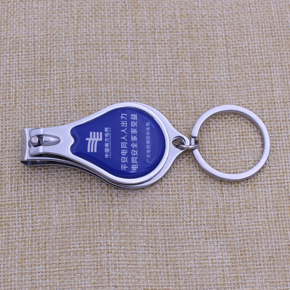 Stock Chrome Finish Nail Clipper with Laser Engraving Logo