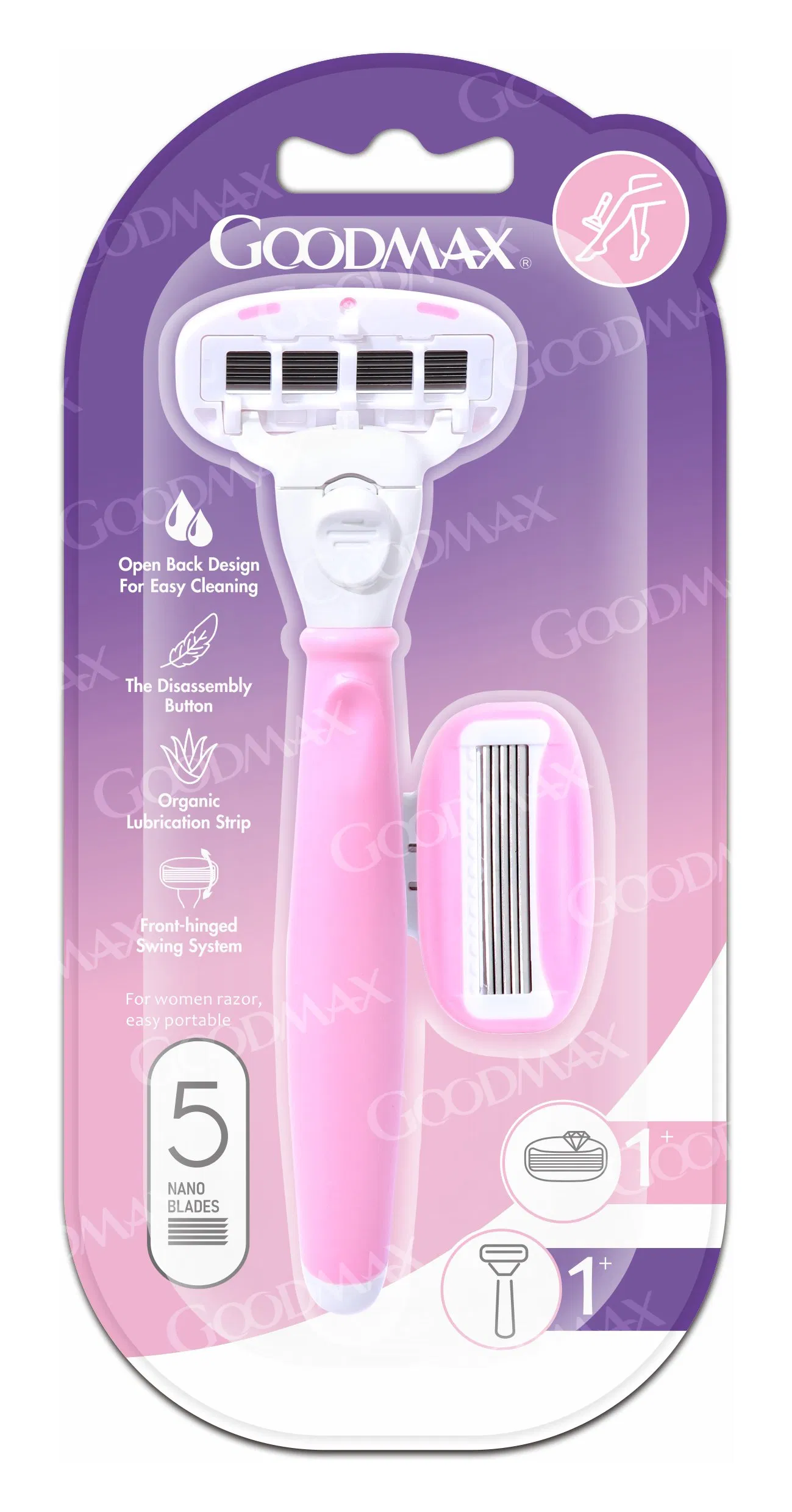 New Stainless-Steel Blade Razor Open Back Design