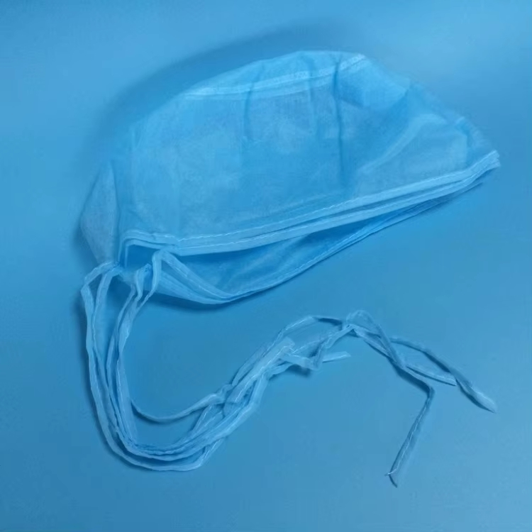 Lightweight Disposable Non-Woven Surgical Cap Safety Product Doctor's Use Industrial Laboratories Plastic Material