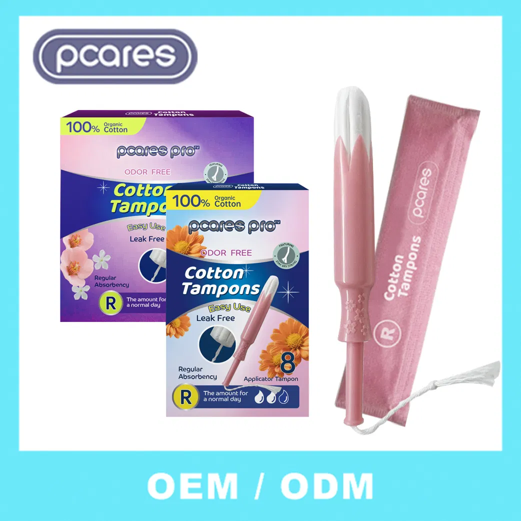 Hot Biodegradable Tampon Menstruation Organic Feminine Sanitary Hygiene Product Cotton Tampons