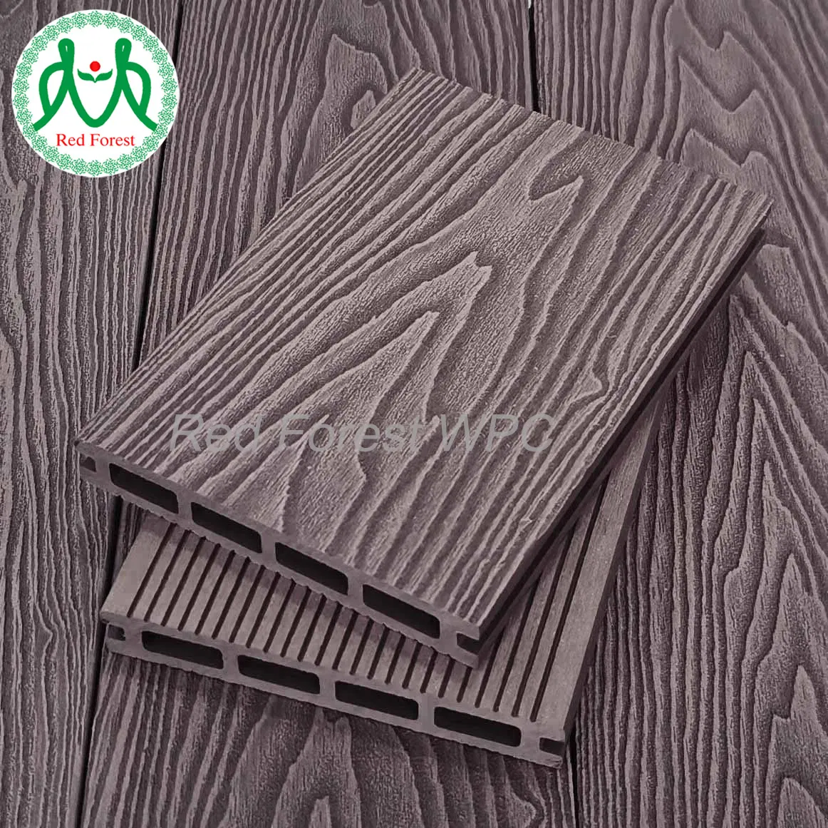 Экологичный WPC-декинг для улицы, 3D-тиснение, водостойкий