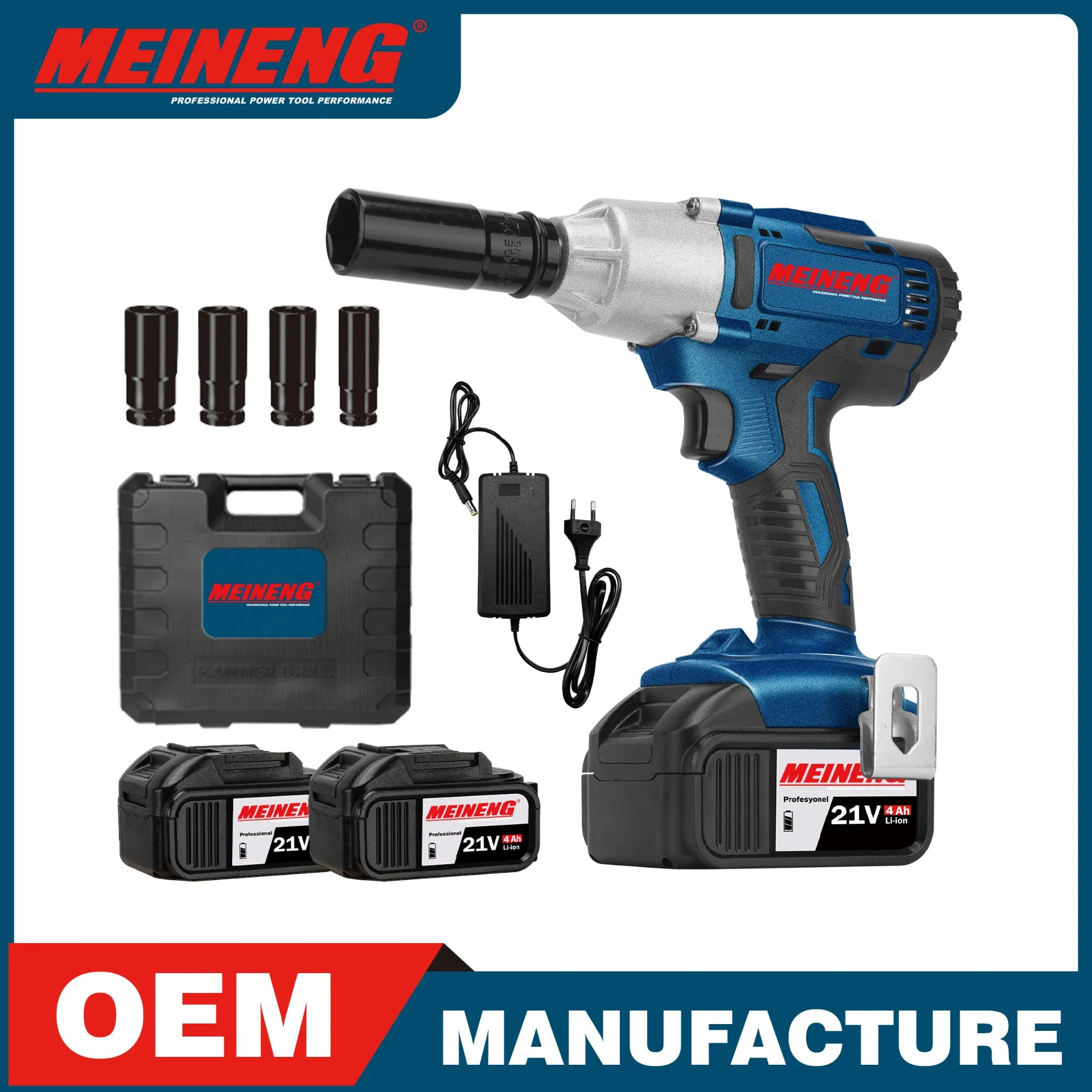 PowerPro Cordless Electric Wrench with High Torque and Lithium Battery