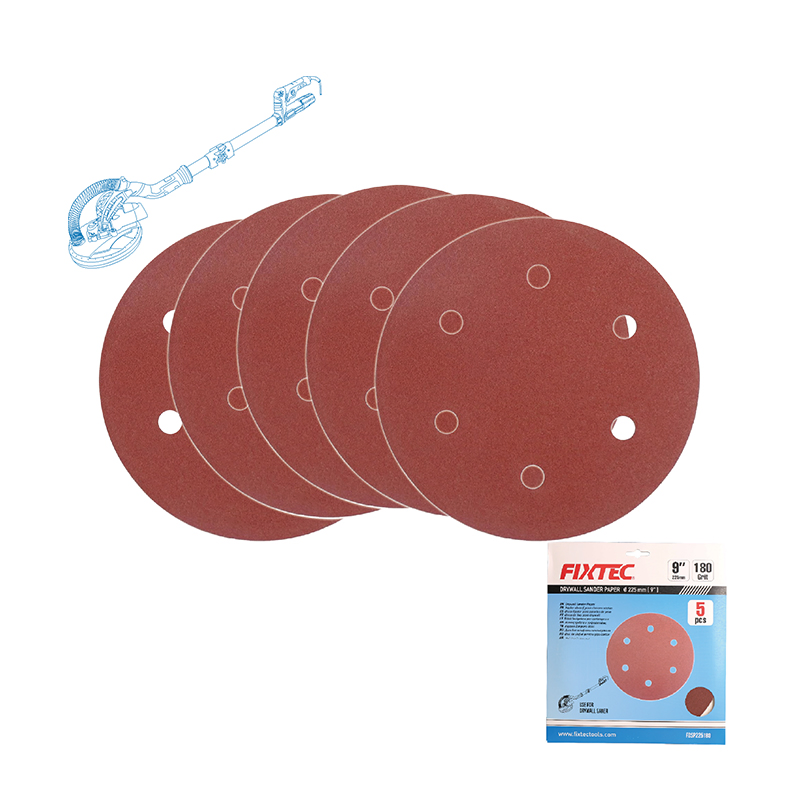 Абразивная бумага Fixtec 9 дюймов, 180/220 грит, с 6 отверстиями