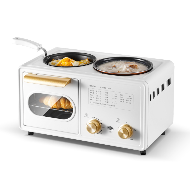 Breakfast Set Toaster Oven Boiling Pot Frying Pan Breakfast Maker