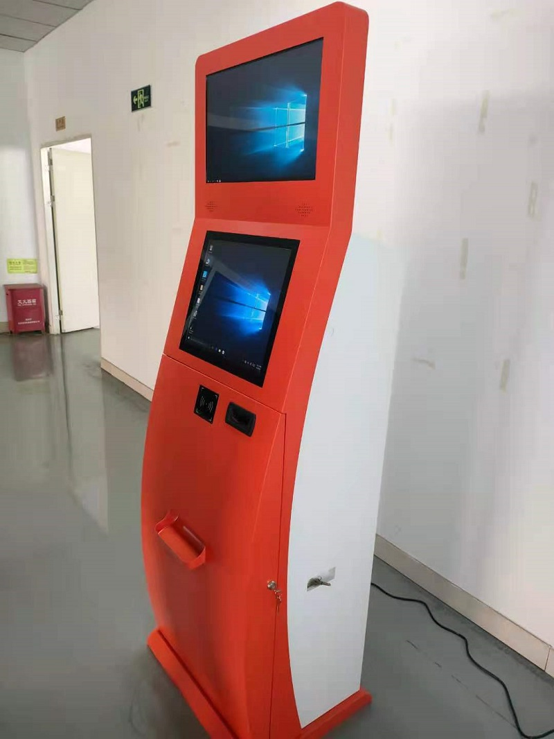 Double Touch Screen Card Dispenser Kiosk with or Code Scan/ NFC/ POS Payment