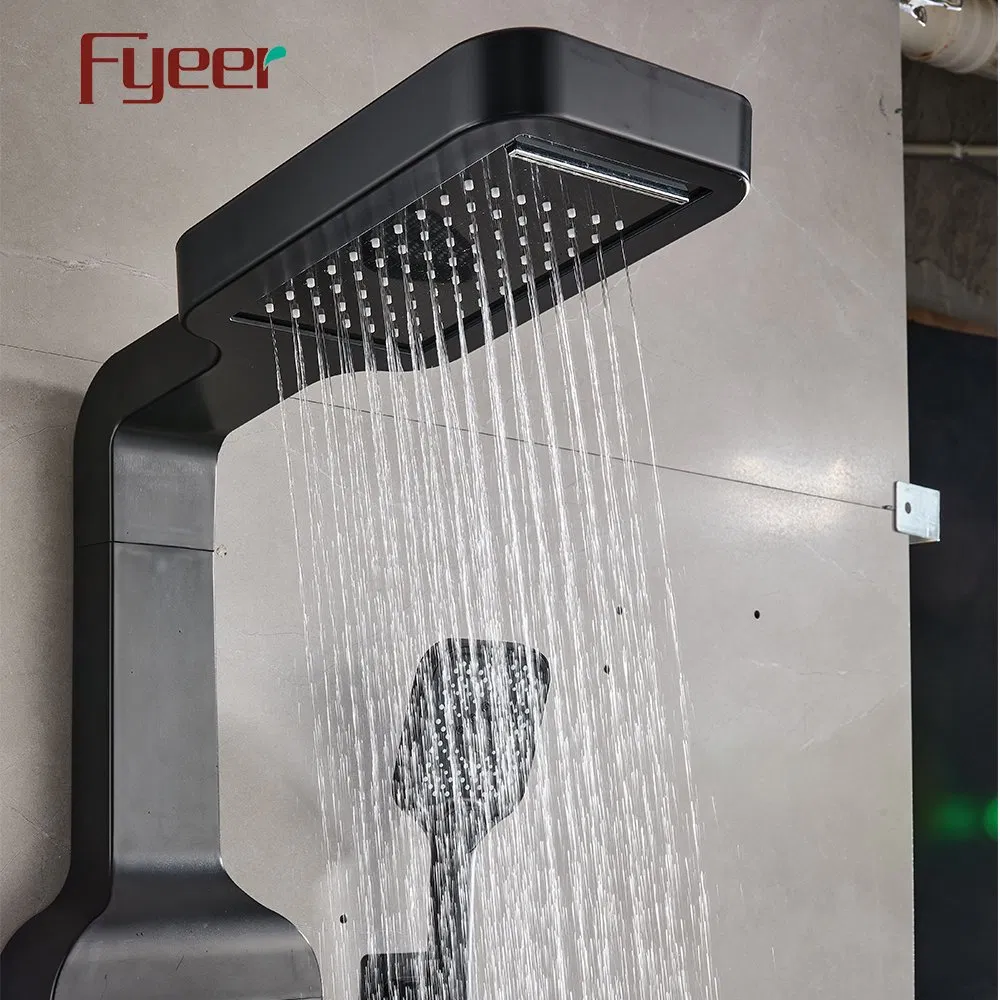 Fyeer LED Digital 5 Function 304ss Massage Shower Column Panel