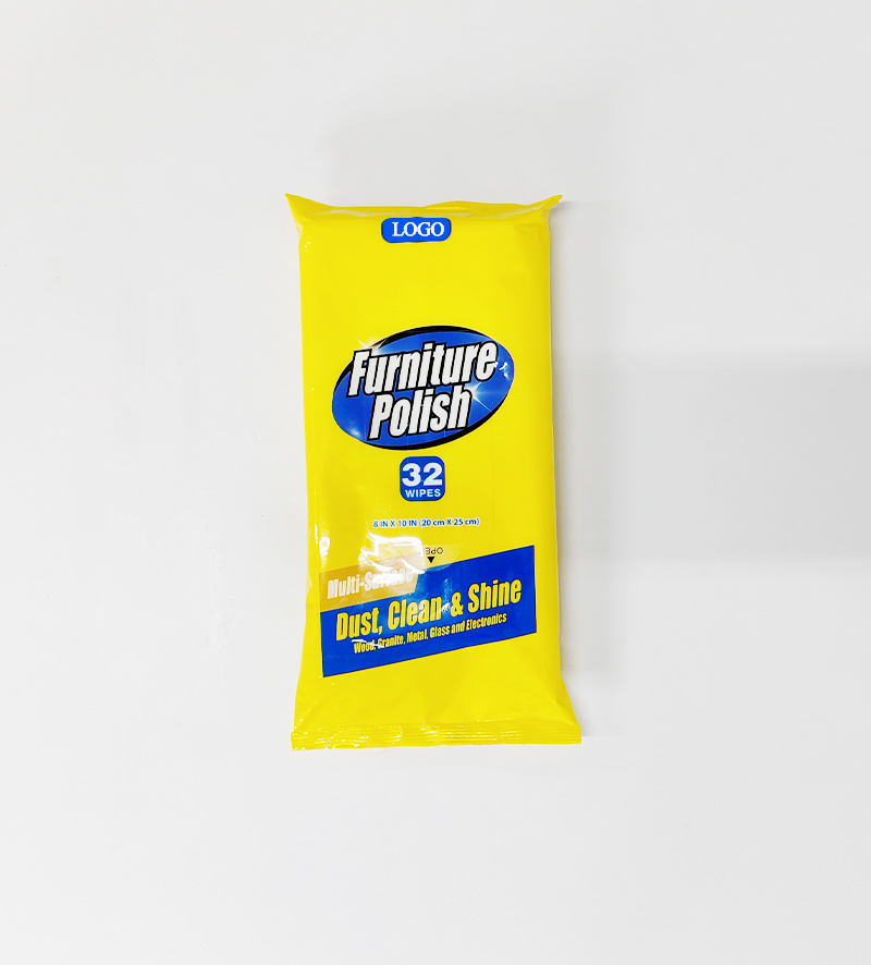 Wood Furniture Cleaning Wipes for Granite, Metal, Glass with Orange Fragrance