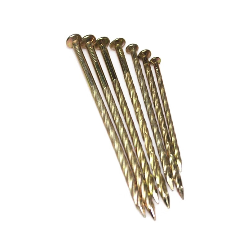 Colored Zinc Cement Nails/Galvanized Twisted Nails/Woodworking Keel Nail/Floor Screw