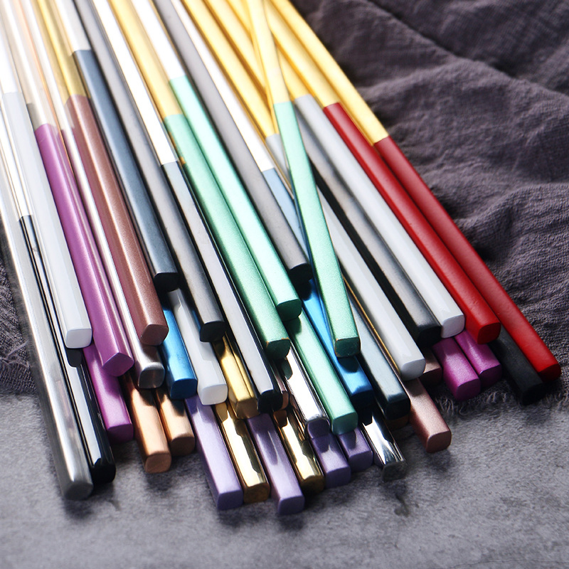 Hotel Supplies Gold Plated Tableware Stainless Steel Chopsticks