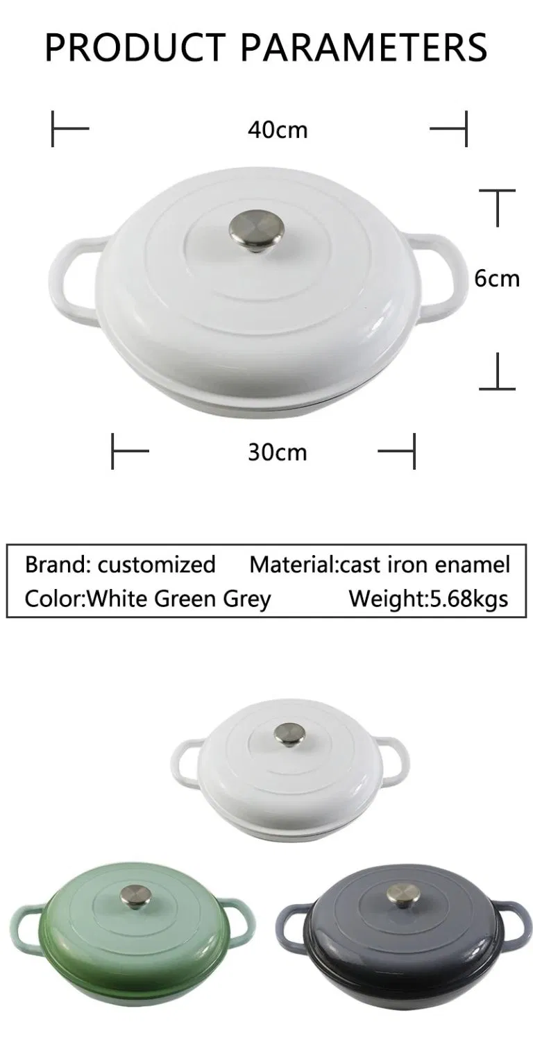 Чугунная эмалированная жаровня для духовки и плиты