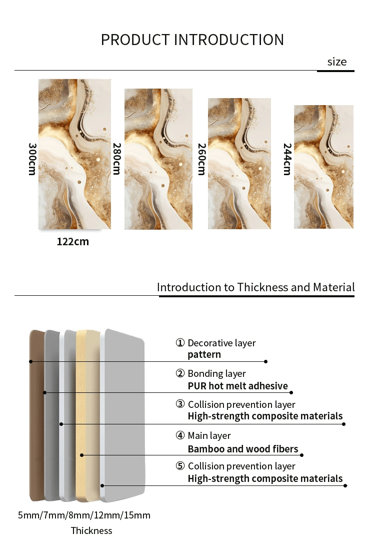 Waterproof Self-Adhesive 3D Marble Wall Panels for Homes