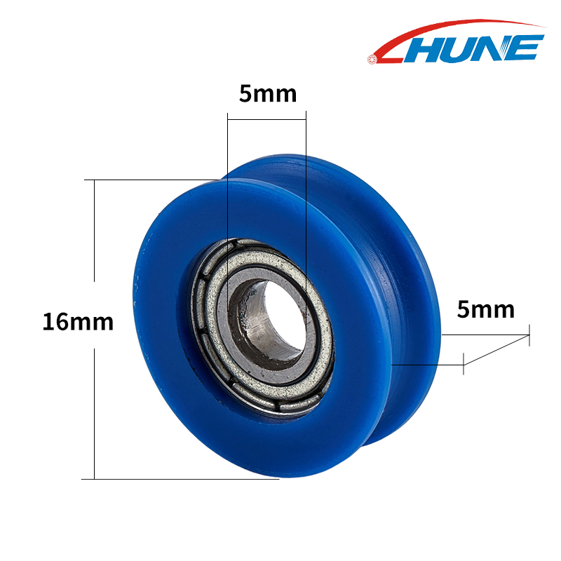 U-Groove Bearing Plastic Pulley U0519-6mm Door & Window Rollers with Sliding Bearings High Quality Window Rollers