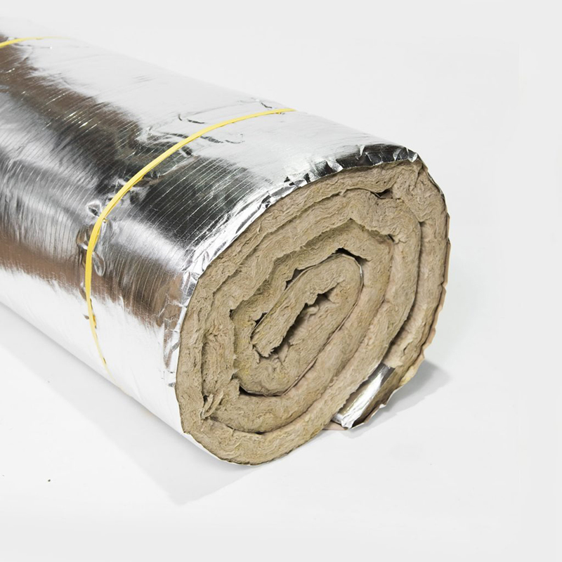 100kg/M³ Fire Retardant Rockwool Insulation Blanket/Roll with Aluminum Foil Cladding Insulation Material