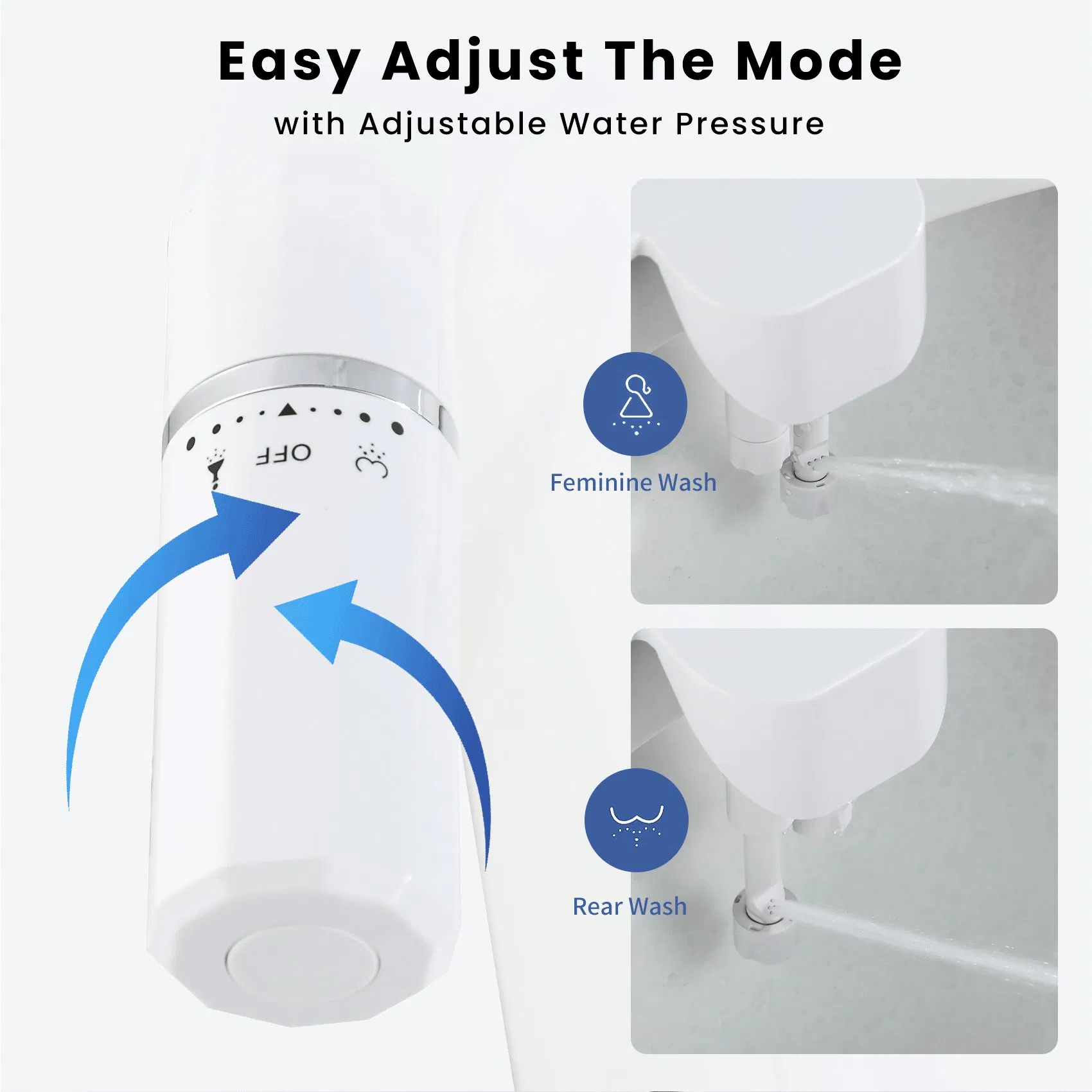 Manual Bidet Toilet Sprayer Seat Self-Clean with Dual Function